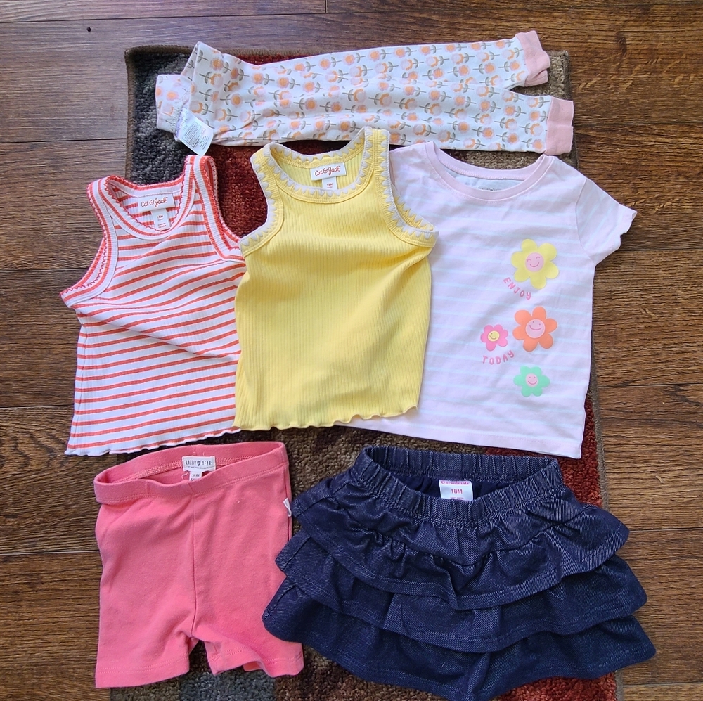 Girls' 18M Clothing Set with Tops and Bottoms